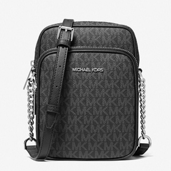 Michael Kors Handbags - MICHAEL KORS
Jet Set Travel Medium Logo Crossbody Bag Black signature co…